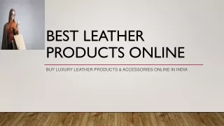 Leather Products Online - The Deby studio