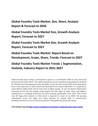 global foundry tools market size share analysis