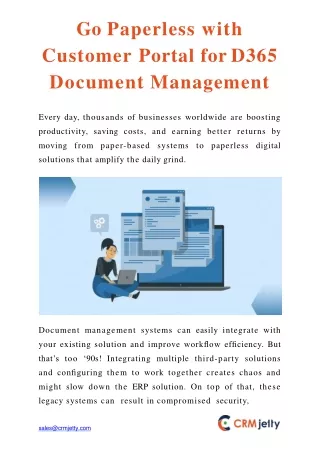 go paperless with customer portal for d365 document management