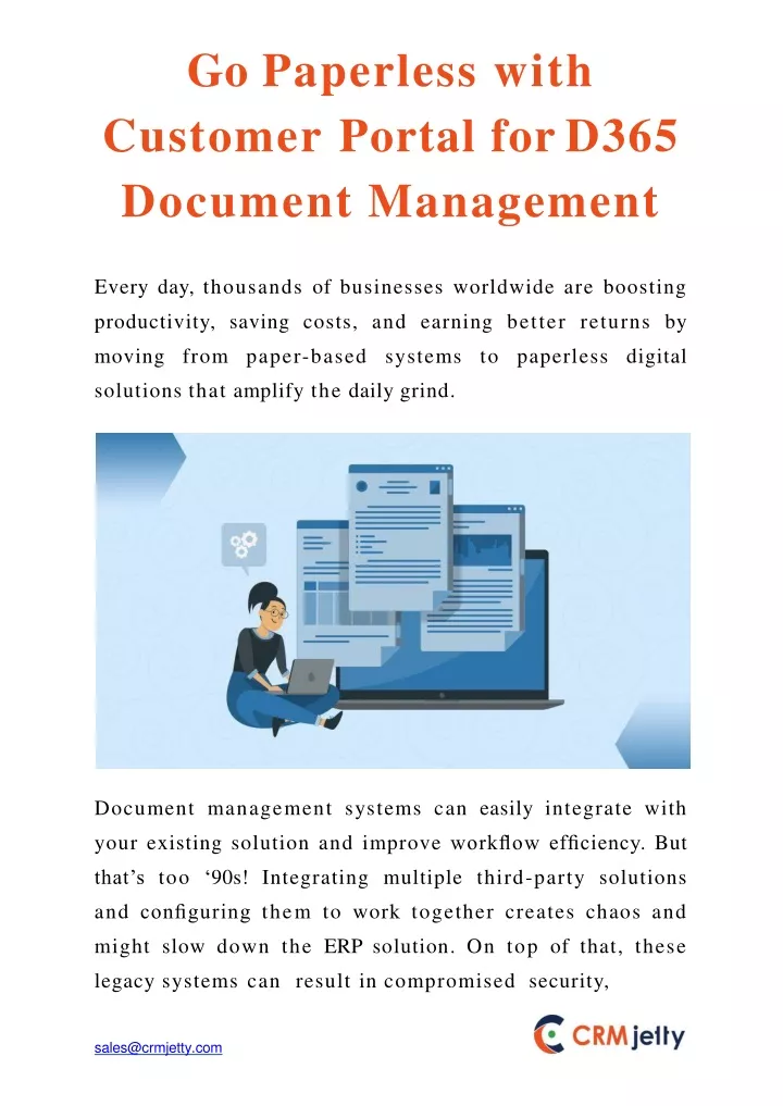 go paperless with customer portal for d365 document management
