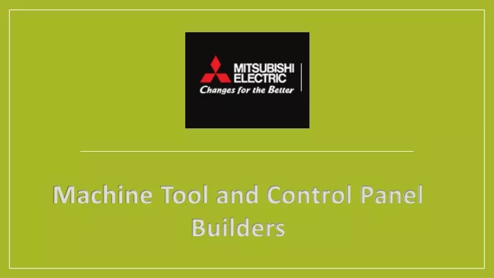 machine tool and control panel builders