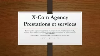 X-Com Agency Prestations et services