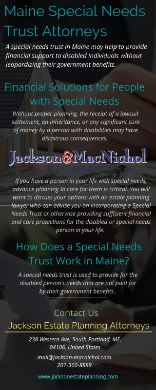Maine Special Needs Trust Attorneys