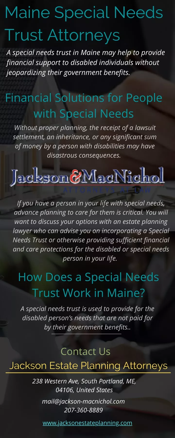 maine special needs trust attorneys a special