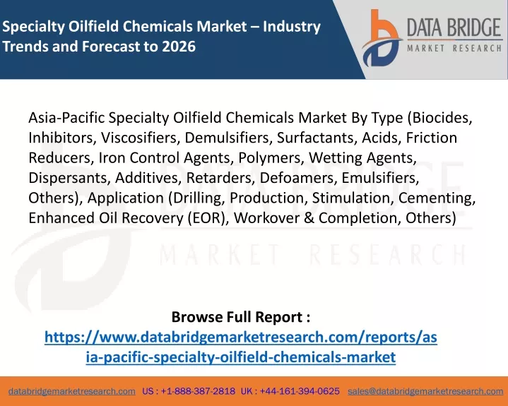 specialty oilfield chemicals market industry