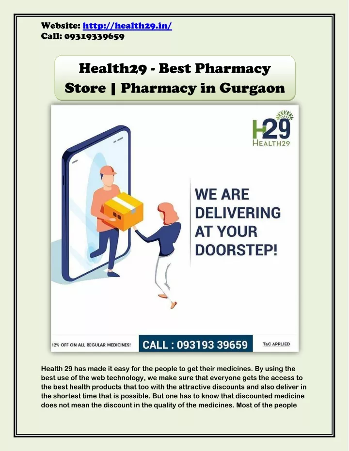 website http health29 in call 09319339659