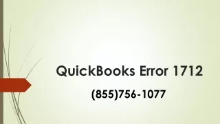 QuickBooks Error 1712