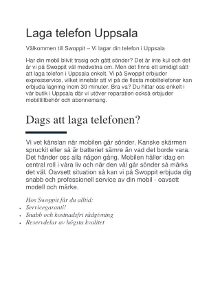 Laga telefon Uppsala