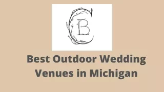 Outdoor Wedding Venues in Southeast Michigan - Cherry Barc Farm