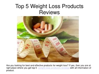 Top 5 Weight Loss products Reviews Online