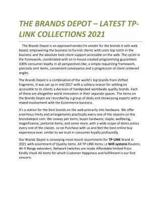 THE BRANDS DEPOT – LATEST TP-LINK COLLECTIONS 2021 1 (1)