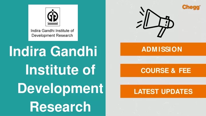 indira gandhi institute of development research