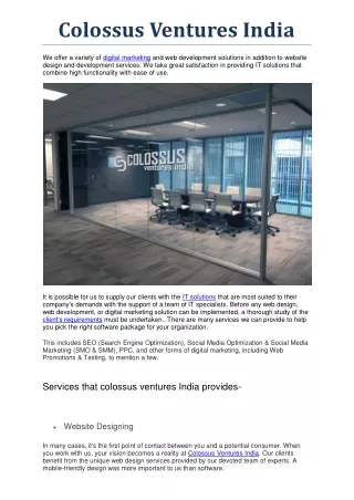Colossus Ventures India