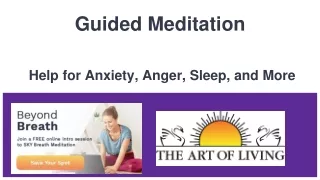 Guided Meditation: Help for Anxiety, Anger, Sleep, and More