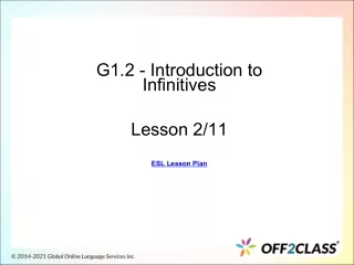 g1 2 introduction to infinitives