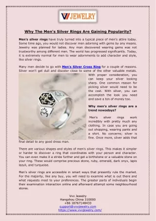 Why The Men's Silver Rings Are Gaining Popularity