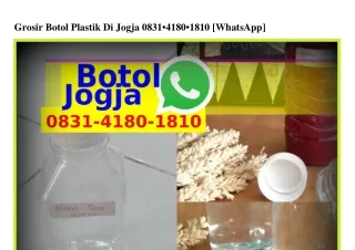 Grosir Botol Plastik Di Jogja ౦8ᣮl-ㄐl8౦-l8l౦{WA}