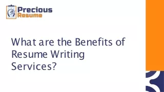 What are the Benefits of Resume Writing Services