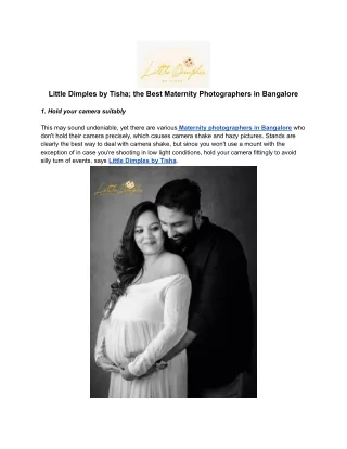 Little Dimples by Tisha; the Best Maternity Photographers in Bangalore