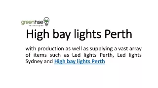 High bay lights Perth