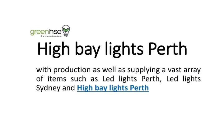 high bay lights perth