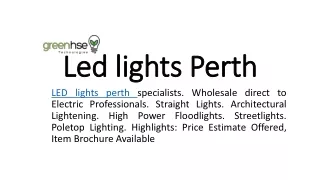 Led lights Perth