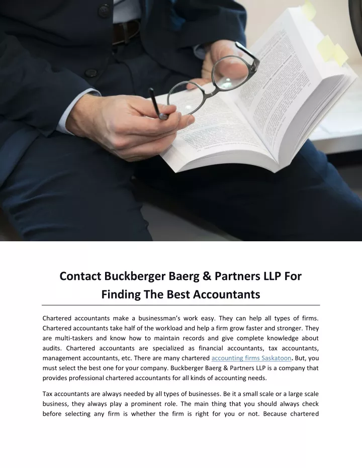 contact buckberger baerg partners llp for finding