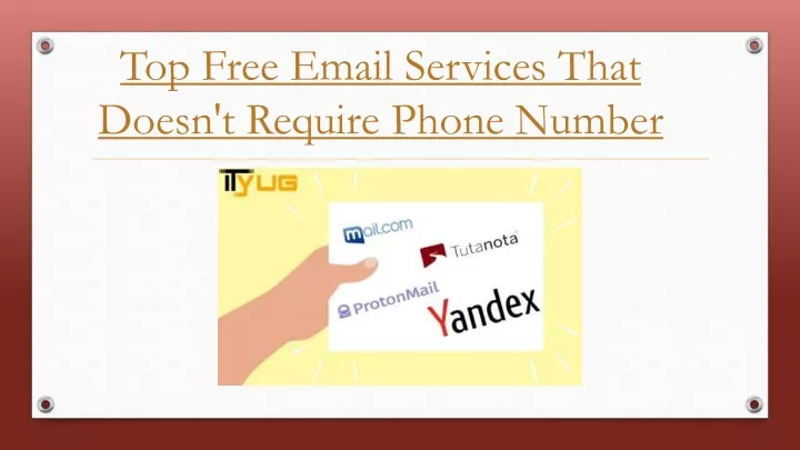 top free email services that doesn t require phone number