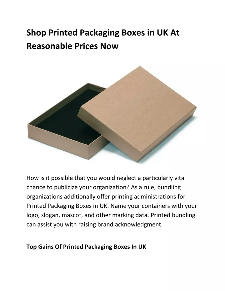 shop printed packaging boxes in uk at reasonable