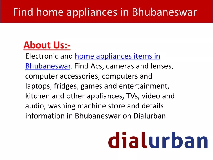 find home appliances in bhubaneswar