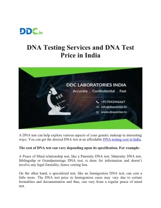 DNA Testing Services & DNA Test Price in India-converted
