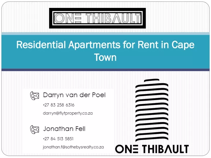 residential apartments for rent in cape town