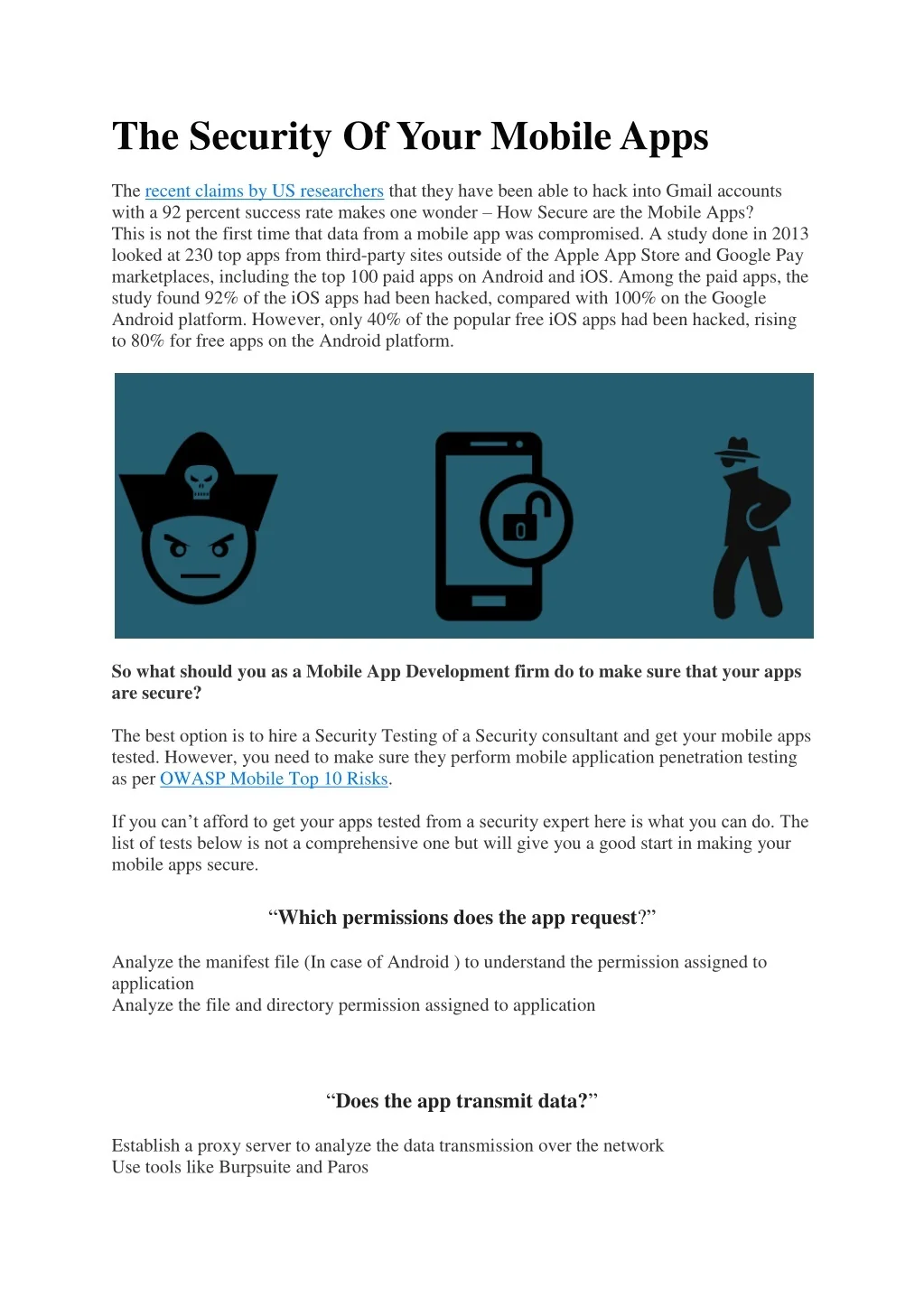 PPT - The Security Of Your Mobile Apps PowerPoint Presentation, free ...