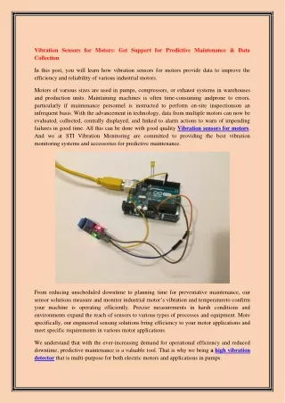 vibration sensors for motors get support