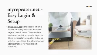 myrepeater.net - Easy Login & Setup