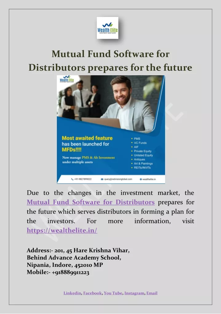 mutual fund software for distributors prepares