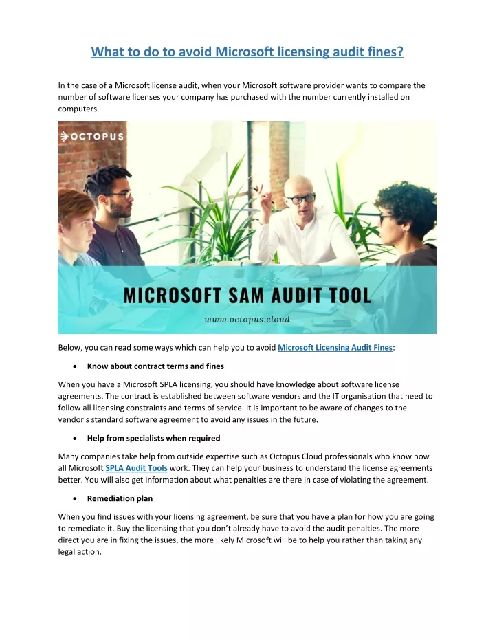 what to do to avoid microsoft licensing audit