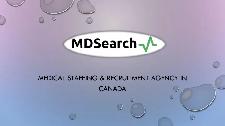 medical staffing recruitment agency in canada