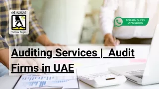 auditing services audit firms in uae