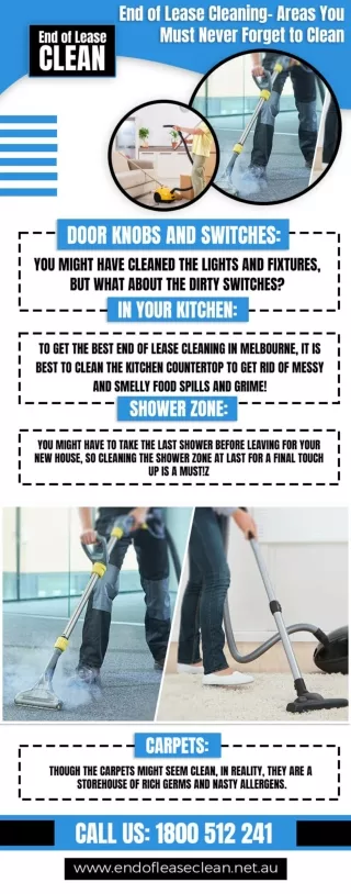 End of Lease Cleaning- Areas You Must Never Forget to Clean