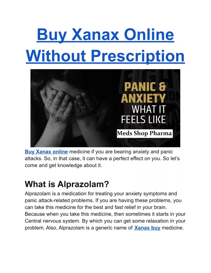 buy xanax online without prescription