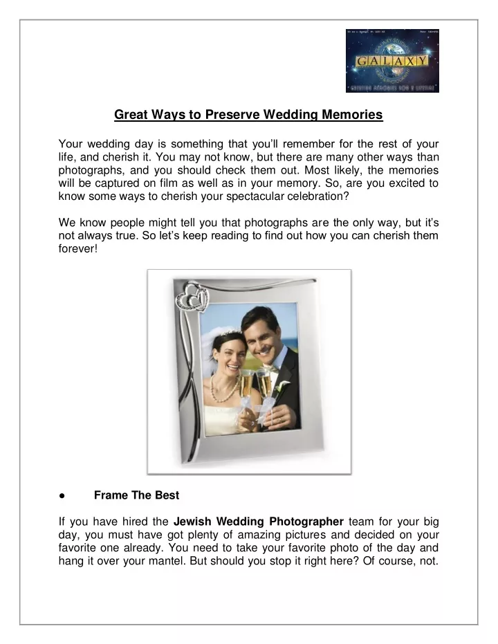 great ways to preserve wedding memories your
