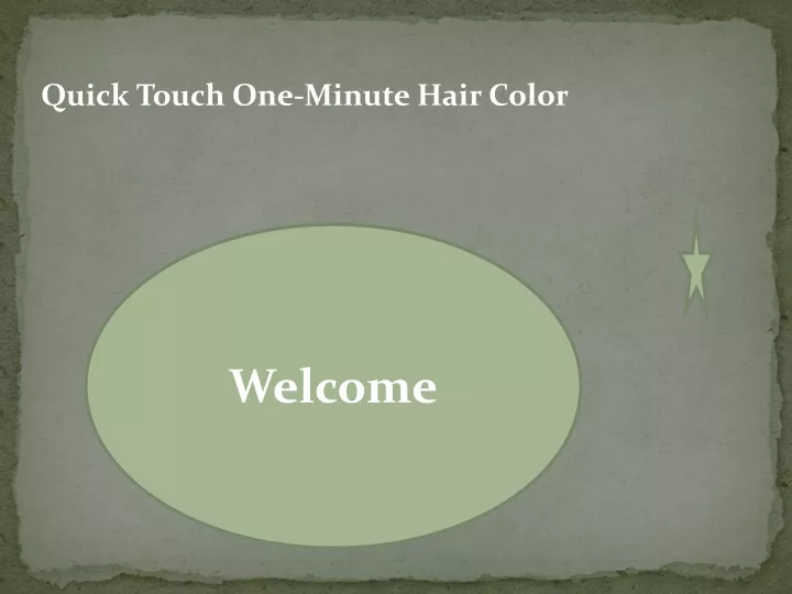 quick touch one minute hair color