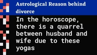 astrological reason behind divorce