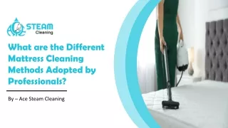 what are the different mattress cleaning methods