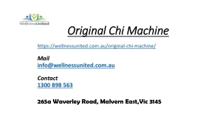 Purchase the original chi machine | Wellness United