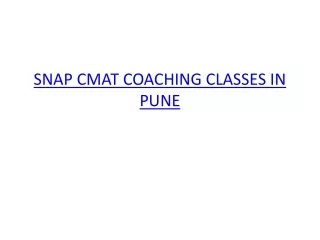 snap cmat coaching classes in pune