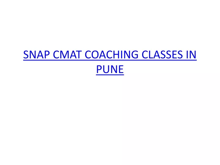 snap cmat coaching classes in pune