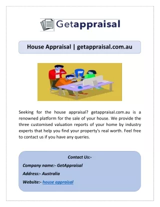 house appraisal getappraisal com au