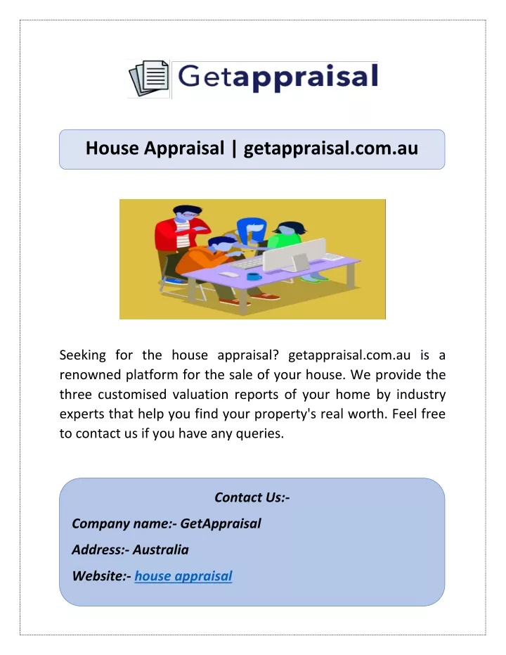 house appraisal getappraisal com au